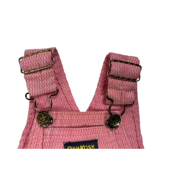Vintage Osh Kosh B'Gosh Overalls Girls 12 Mos Corduroy Pink Vestbak 80s USA Made - Picture 4 of 6